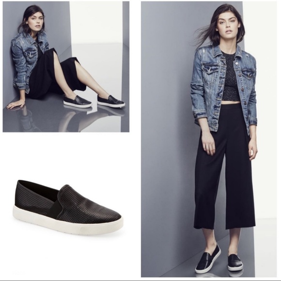 vince blair perforated leather sneakers